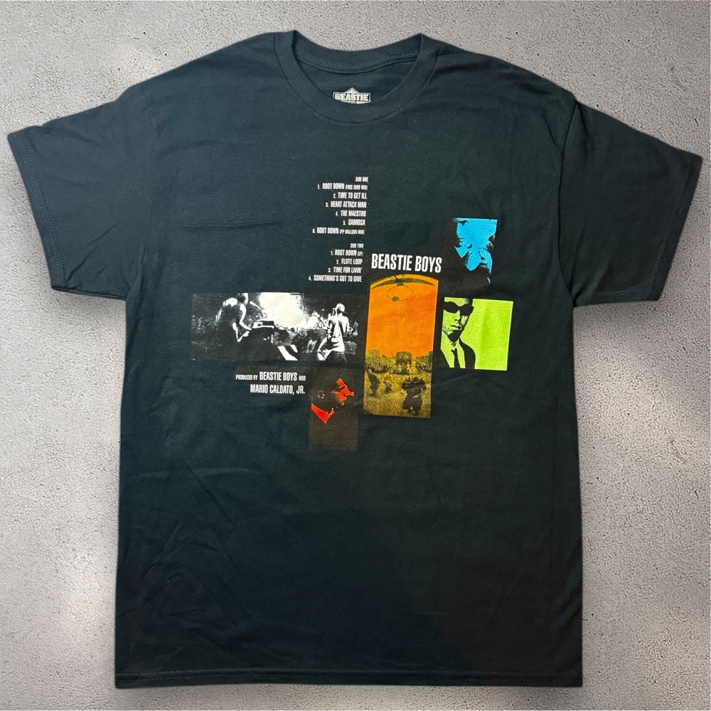 Beastie Boys Root Down EP Graphic T-Shirt Mens Medium Black Band Tee Cotton